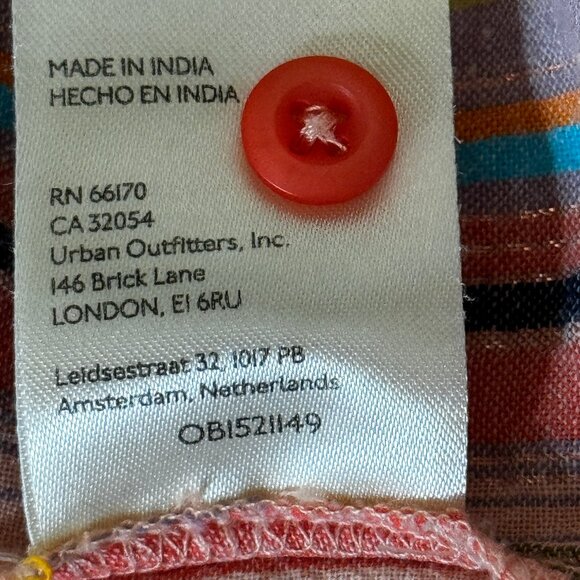 LIke New Anthropologie PILCRO Multicolor Stripes Button Down Shirt Size … - Picture 11 of 12